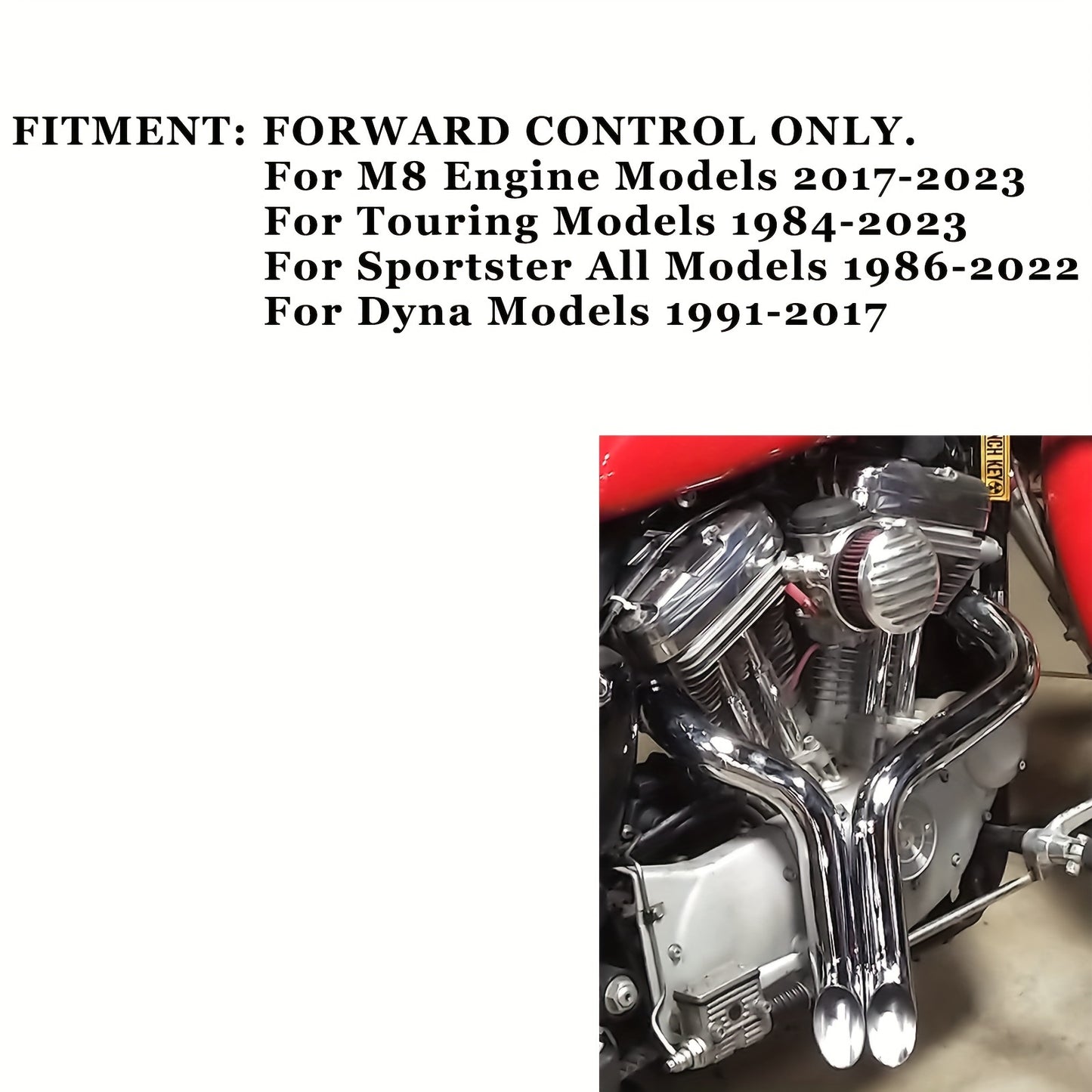 Voodoo Cycle house custom 2in Exhaust Pipes For Harley Sportster Touring Dyna 1984-2023