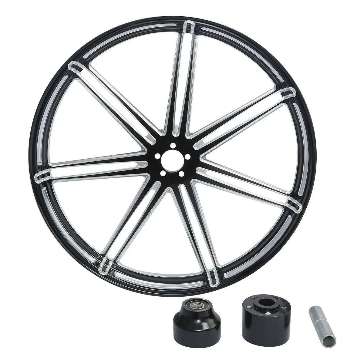 Voodoo Cycle House Custom Wheel & Hub Assembly For Harley-Davidson & Custom Applications Road King Street Glide 2008-UP 18" 21" 23" 26" 30" inch