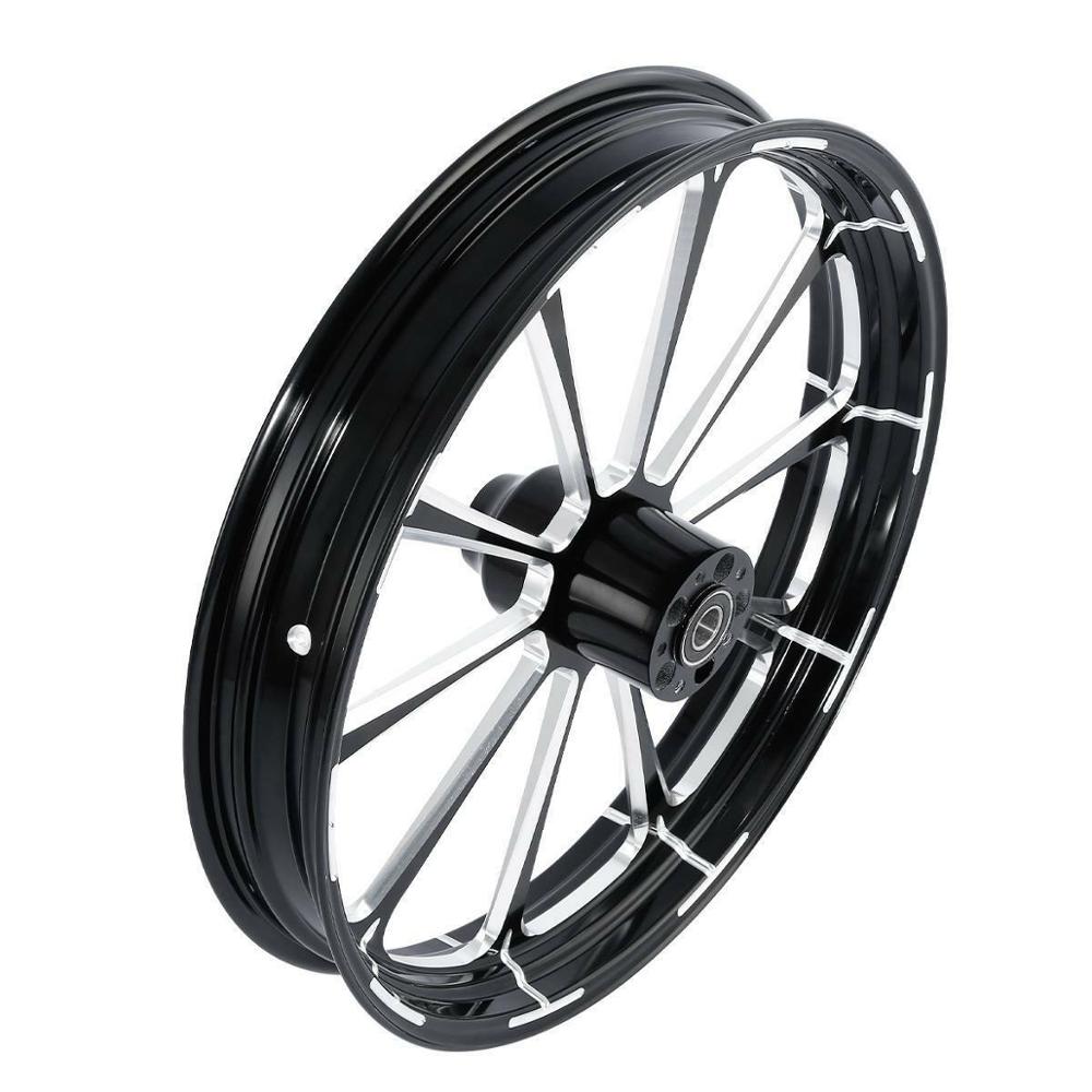 Voodoo Cycle House Custom Front Wheel & Hub Assembly Single Disc For Harley-Davidson & Custom Applications Touring Street Glide Road King 2008-UP 18 21 23 26 30 inch