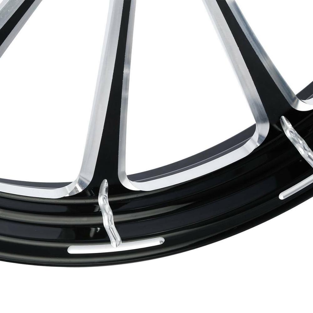 Voodoo Cycle House Custom Front Wheel & Hub Assembly Single Disc For Harley-Davidson & Custom Applications Touring Street Glide Road King 2008-UP 18 21 23 26 30 inch