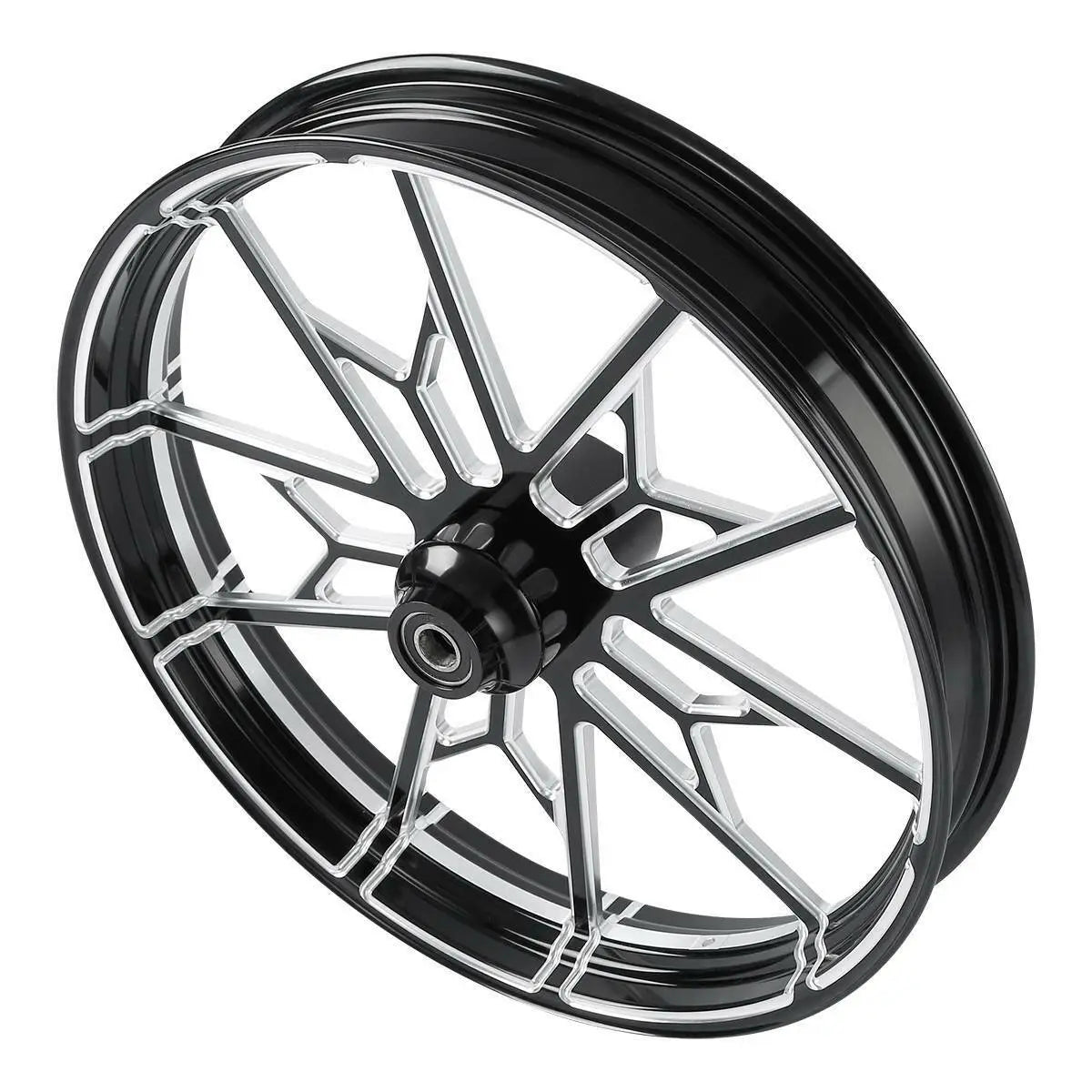 Voodoo Cycle House Custom Front Wheel & Hub Assembly For Harley-Davidson & Custom Applications Touring Road King Street Glide 2008-UP Single Disc 18" 21" 23" 26" 30" inch