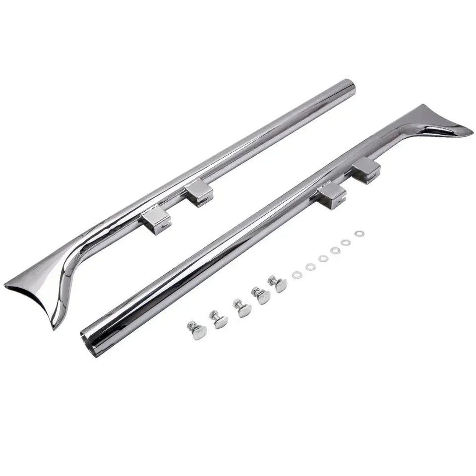 Voodoo Cycle House Custom 33" Fishtail Exhaust Muffler Pipe Slip-On Fit for 1995-2006 for Harley Touring Motorcycles