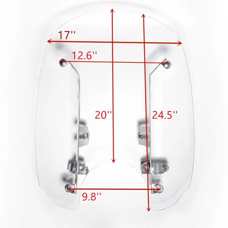 Voodoo Cycle House 20" Windshields With Mounting Hardware For Indian Scout 2015-2020 Bobber Sixty ABS 100th Anniversary Motorcycle