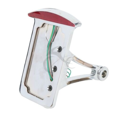 Voodoo Cycle House Custom Side Mount Vertical License Plate With Tail Light For Harley-Davidson & Custom Applications