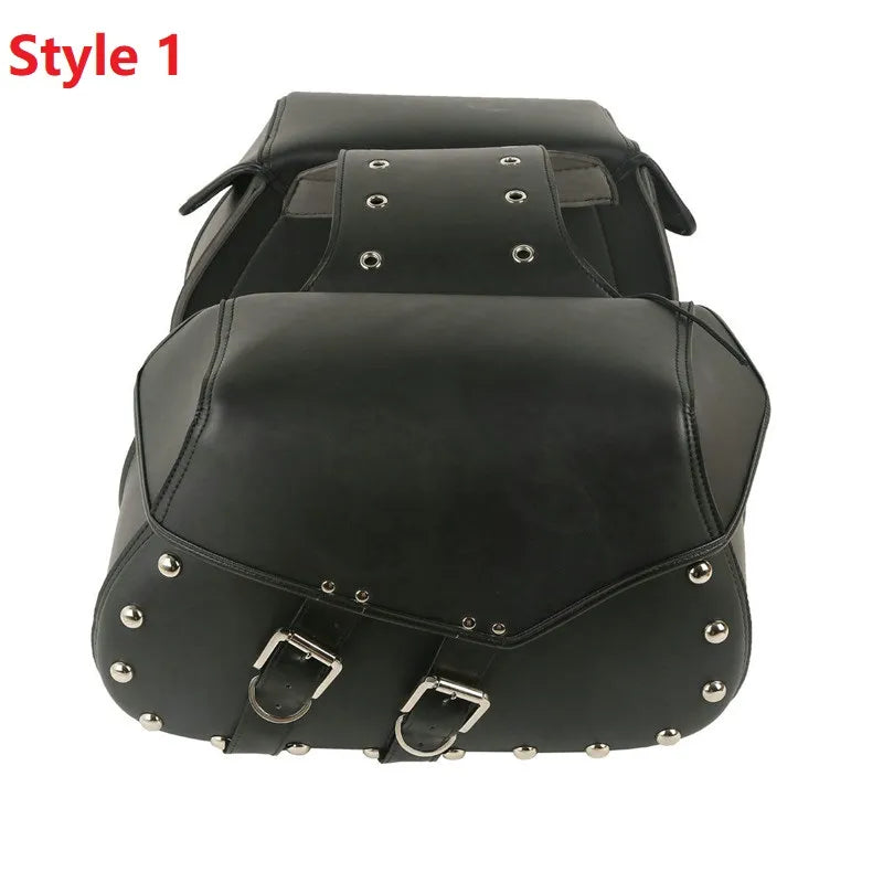 Voodoo Cycle House Custom Leather Saddlebags For Harley-Davidson & Custom Applications Dyna 2008-2017 Sportster 1982-2018 Softail 1984-1999