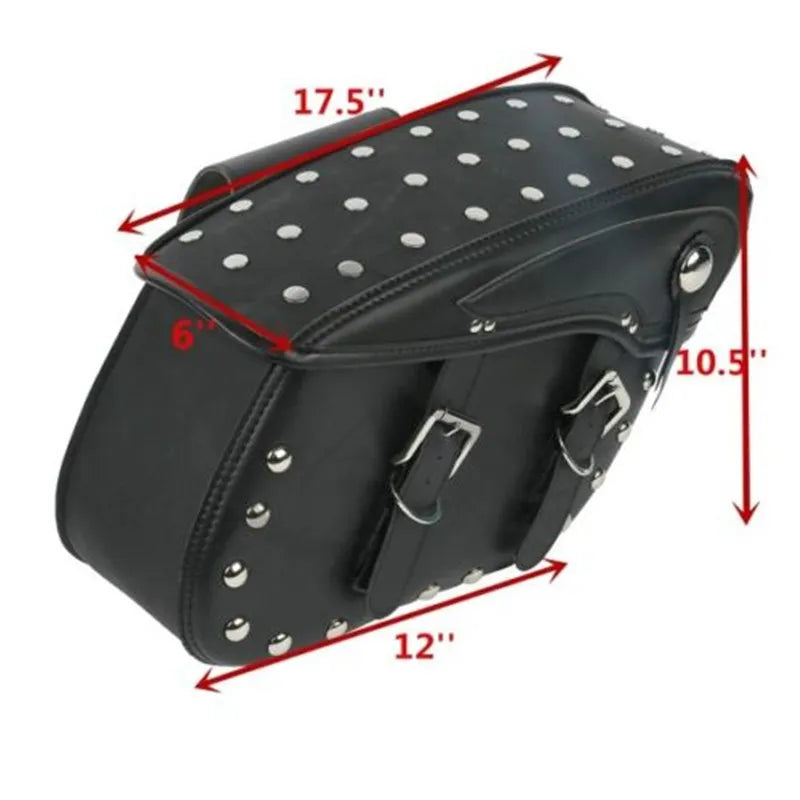 Voodoo Cycle House Custom Leather Saddlebags For Harley-Davidson & Custom Applications Dyna Street Bob FXDB 2008-2017 Sportster 1982-2018 Softail 1994-1999