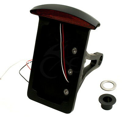 Voodoo Cycle House Custom Side Mount Vertical License Plate With Tail Light For Harley-Davidson & Custom Applications