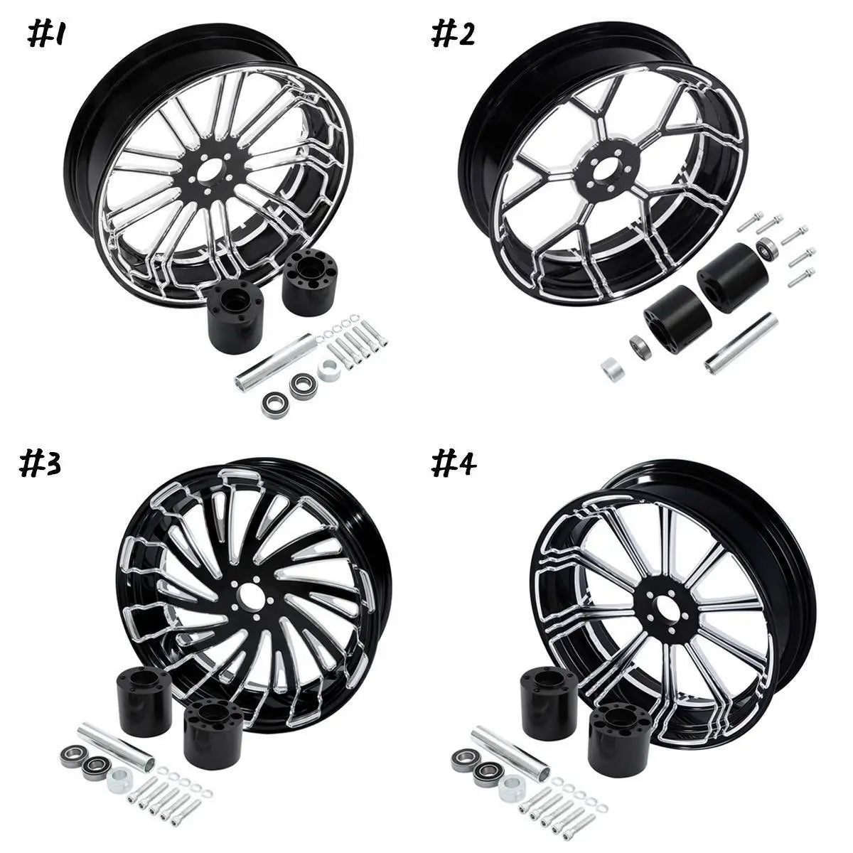 Voodoo Cycle House Custom 18" x 5.5" Rear Wheel with Hub Assembly For Harley-Davidson & Custom Applications Touring Models Non ABS 2009-2020 FLTR/FLHT/FLHR/FLHX