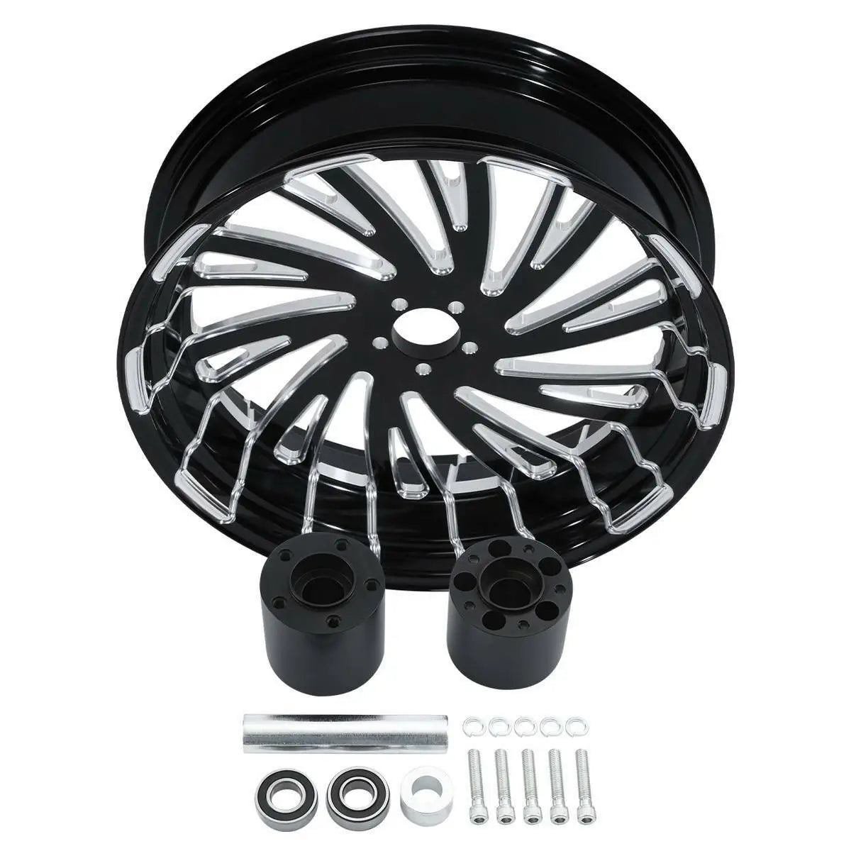 Voodoo Cycle House Custom 18" x 5.5" Rear Wheel with Hub Assembly For Harley-Davidson & Custom Applications Touring Models Non ABS 2009-2020 FLTR/FLHT/FLHR/FLHX