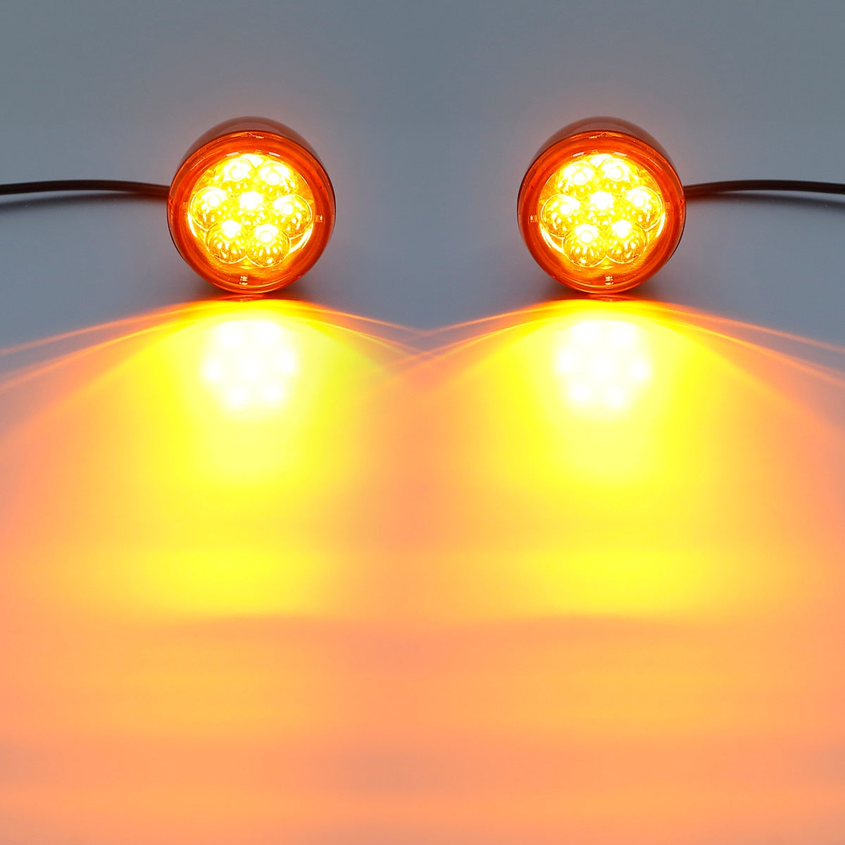 Voodoo Cycle House Turn Signal Lights For Harley-Davidson & Custom Applications XLH883 Hugger Dyna Fat Bob FXDF Dyna Wide Super Glide FXDWG