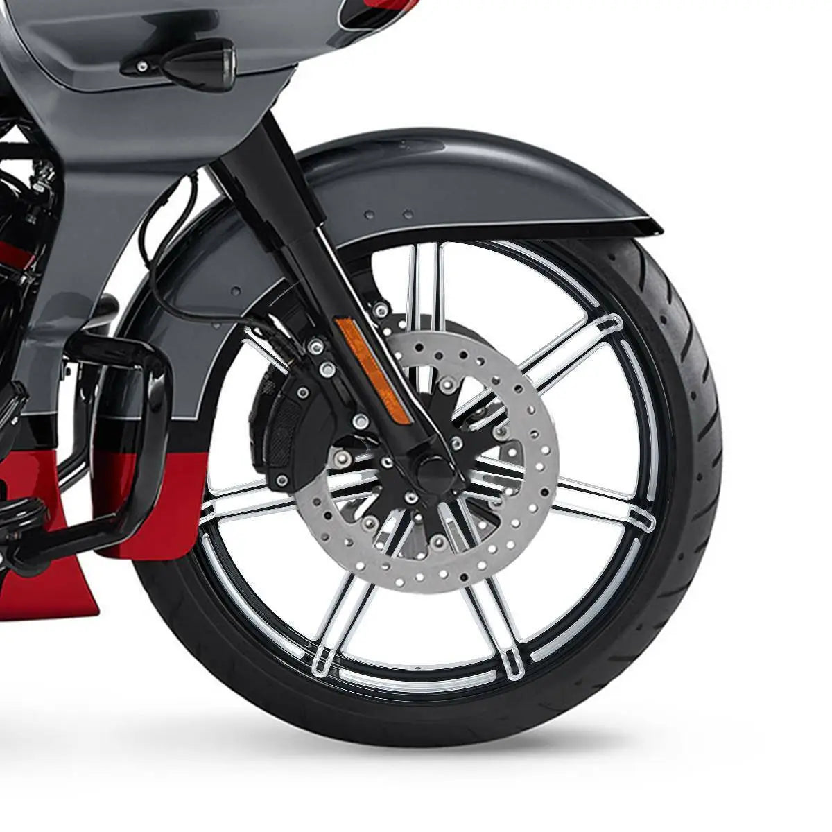 Voodoo Cycle House Custom Wheel & Hub Assembly For Harley-Davidson & Custom Applications Road King Street Glide 2008-UP 18" 21" 23" 26" 30" inch