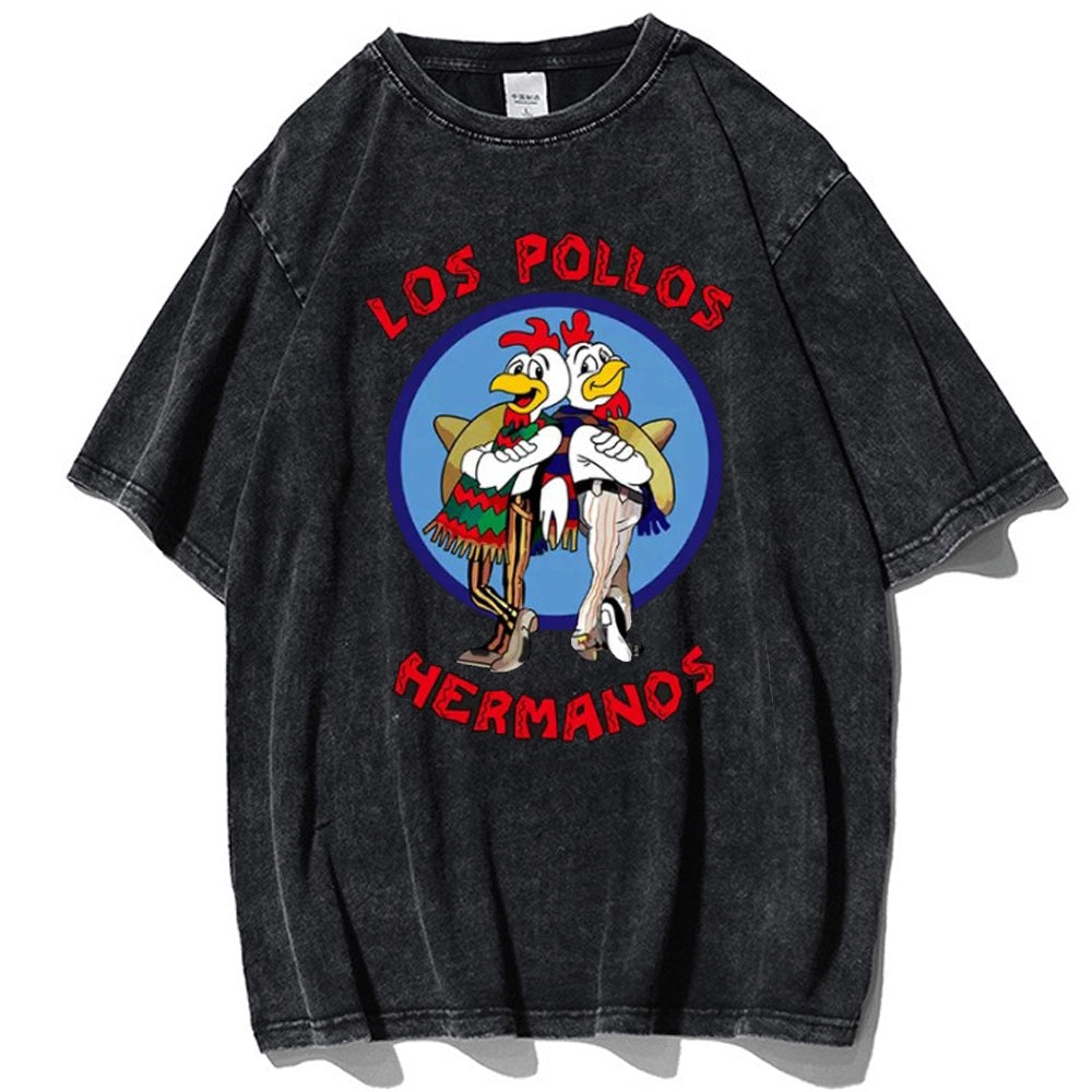 VOODOO MACHINE CO. American Retro Washed Distressed Short Sleeve T-Shirt