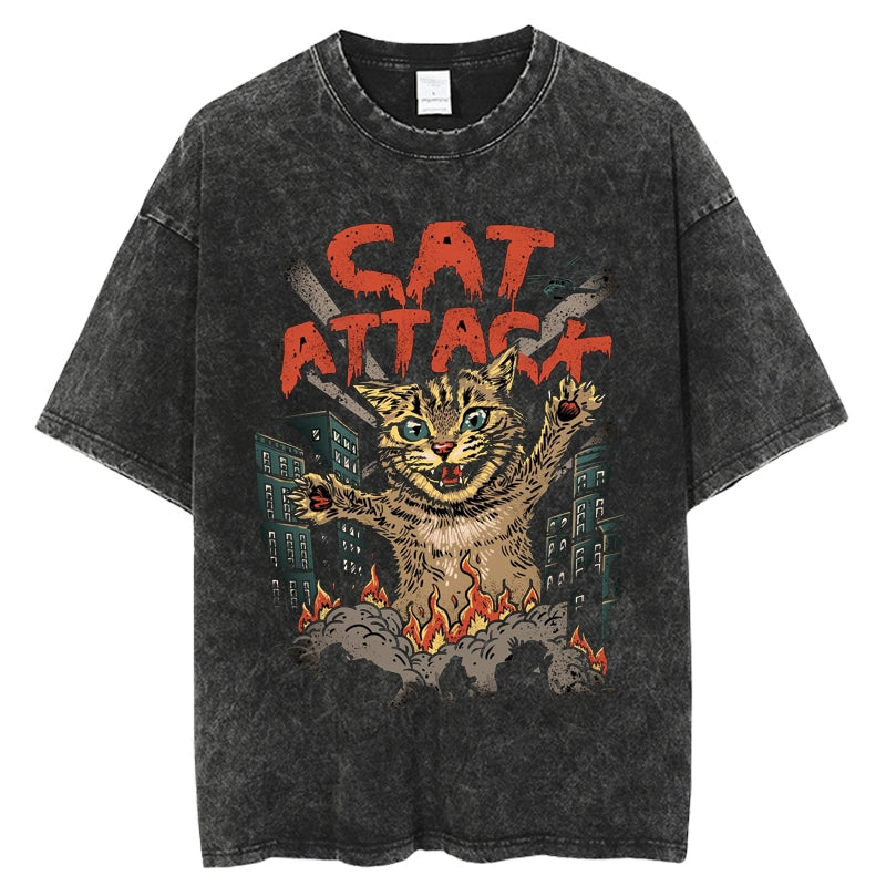 VOODOO MACHINE CO. American Retro Washed Distressed Short Sleeve T-Shirt