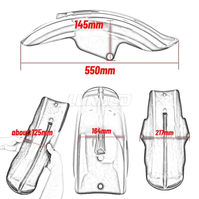 Voodoo Cycle House Custom Universal Rear Fender For Harley Sportster Indian Bobber Chopper Cafe Racer Custom Applications