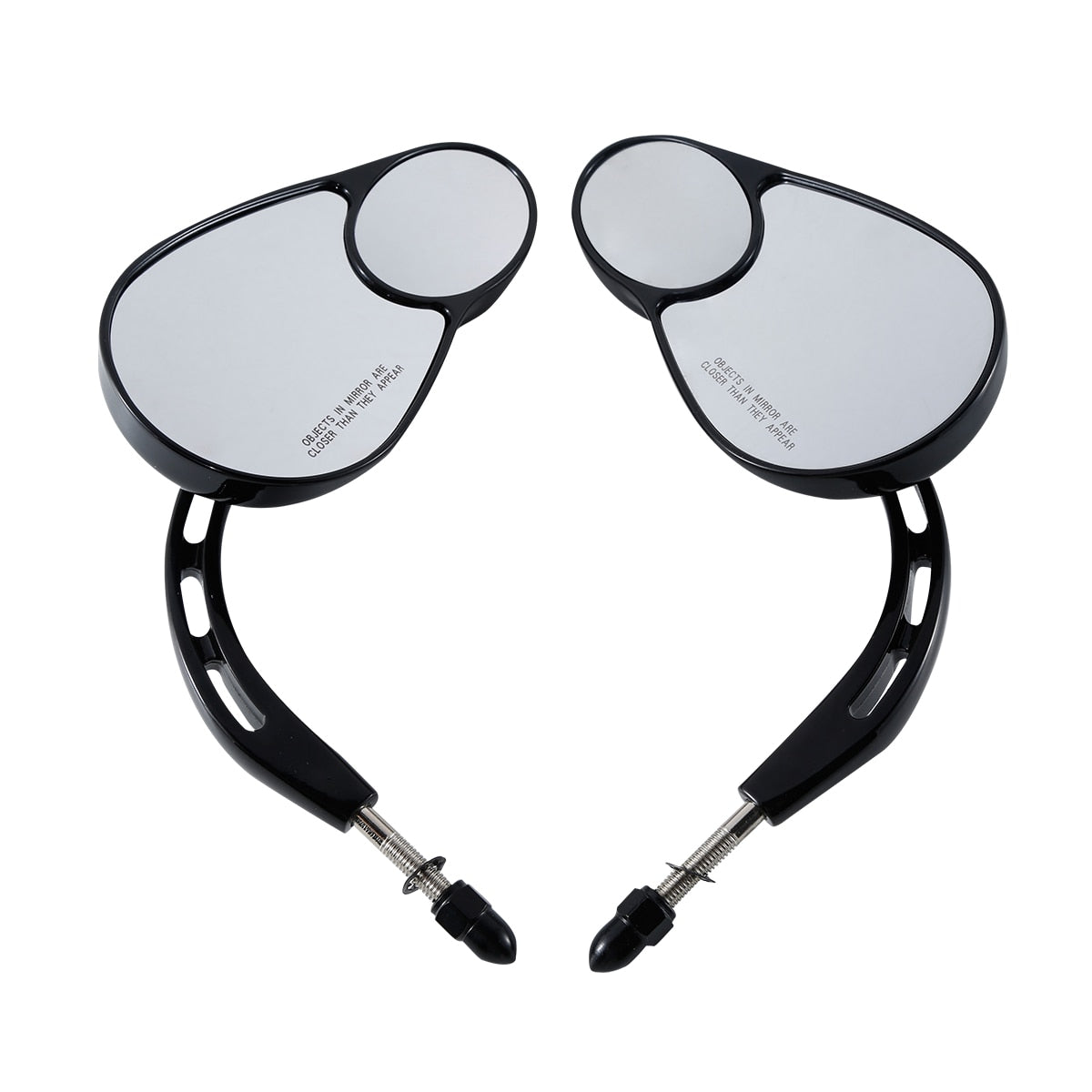 Voodoo Cycle House Custom Split Vision Mirrors For Harley-Davidson Touring Electra Street Glide Road King Fat Bob Boy Sportster 883 1200 Softail