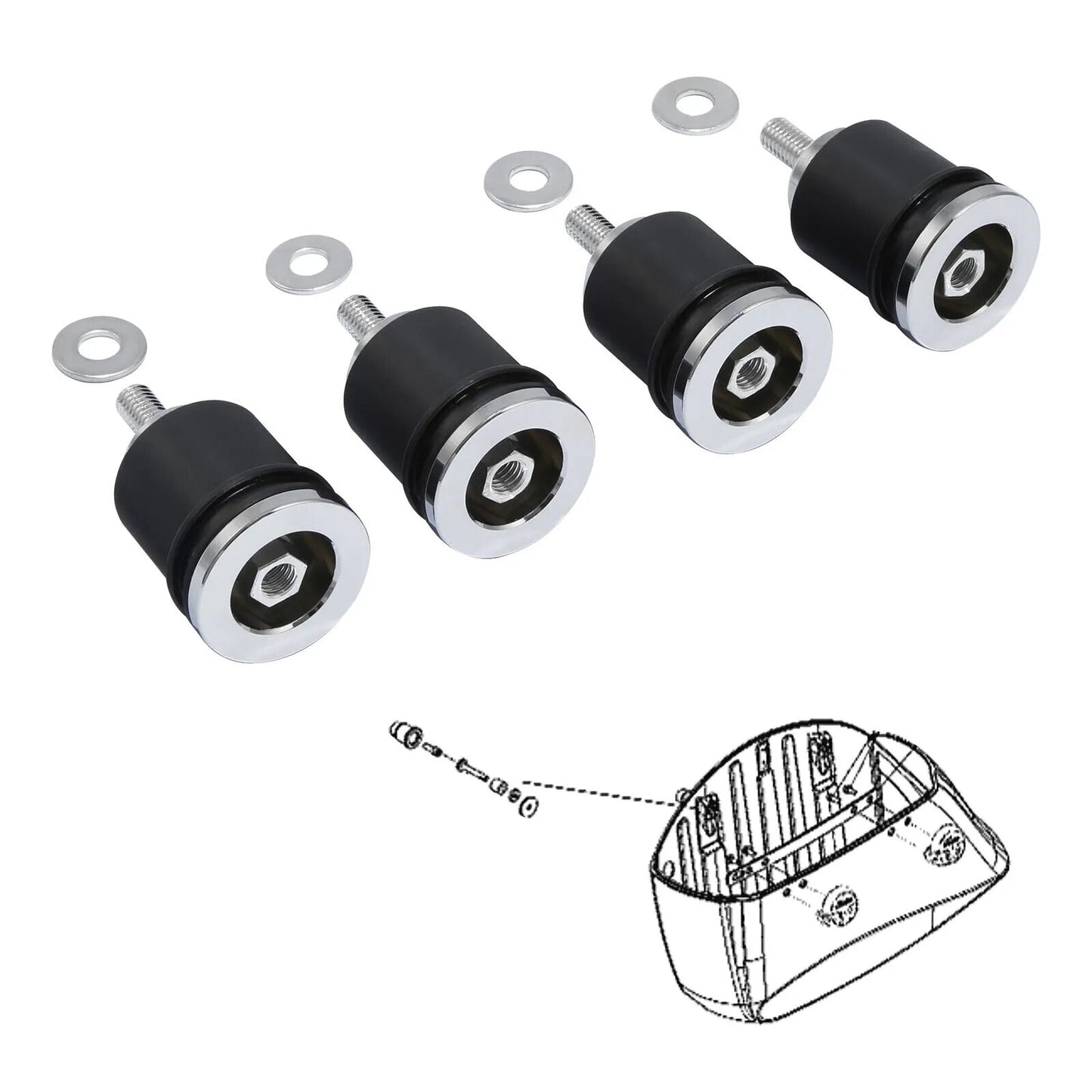 Voodoo Cycle House Saddlebag Mounting Kit For Indian Roadmaster 2018-2020
