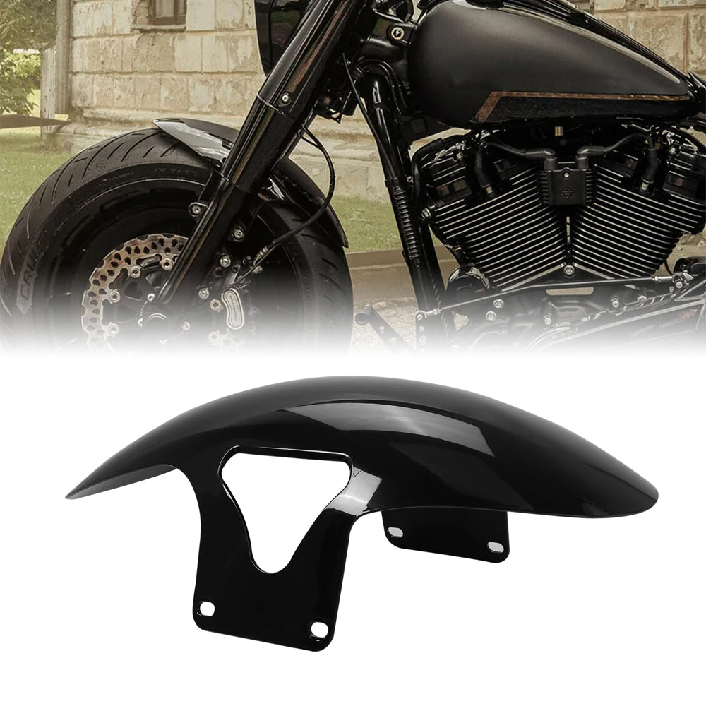 Voodoo Cycle House Custom Motorcycle Gloss Black Front Fender For Harley Softail M8 Fatboy FLFBS FLFB 2018-2022