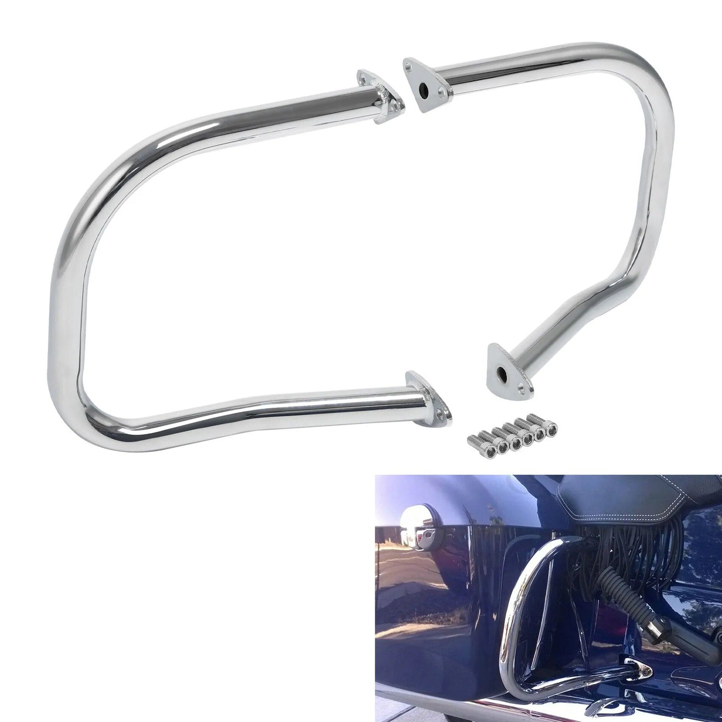 Voodoo Cycle House Custom Rear Highway Bars For Indian Chief Classic Vintage 2014-2020 Roadmaster 2015-2019 Dark Horse