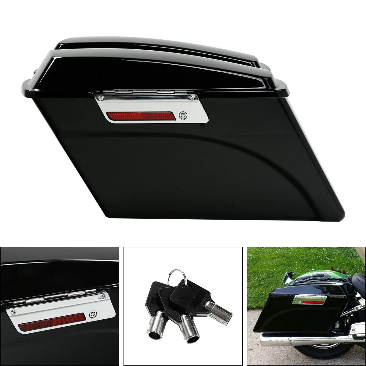 Voodoo Cycle House Saddlebags For Harley-Davidson Touring Models Road King Street Electra Glide 1994-2013