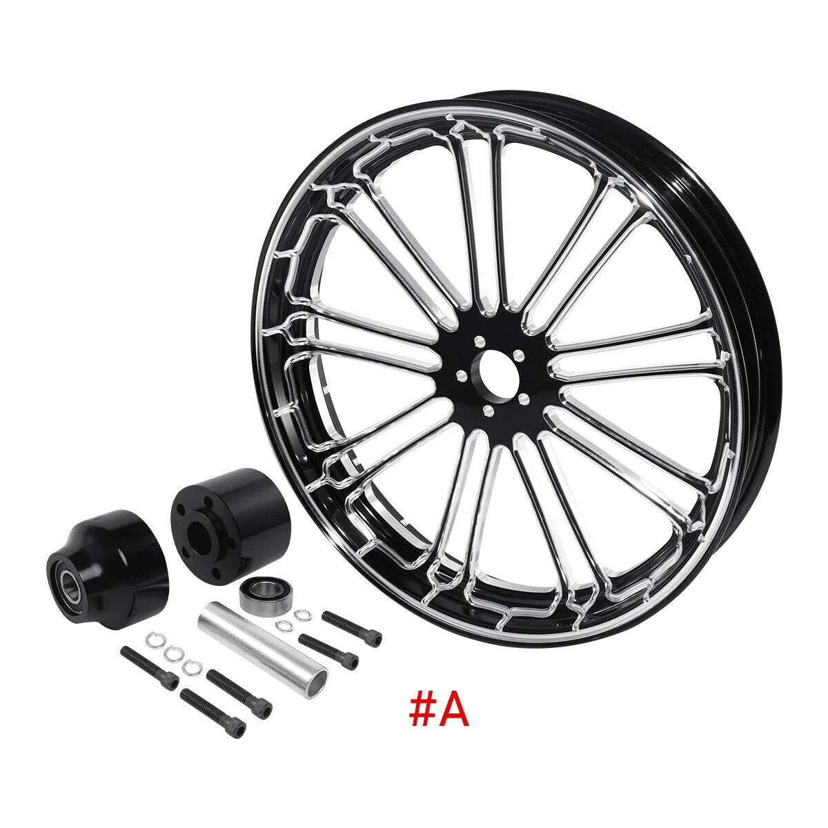 Voodoo Cycle House Custom 26"x3.5" Front Wheel & Hub Assembly For Harley-Davidson & Custom Applications Touring Road King Street Glide 2008-UP