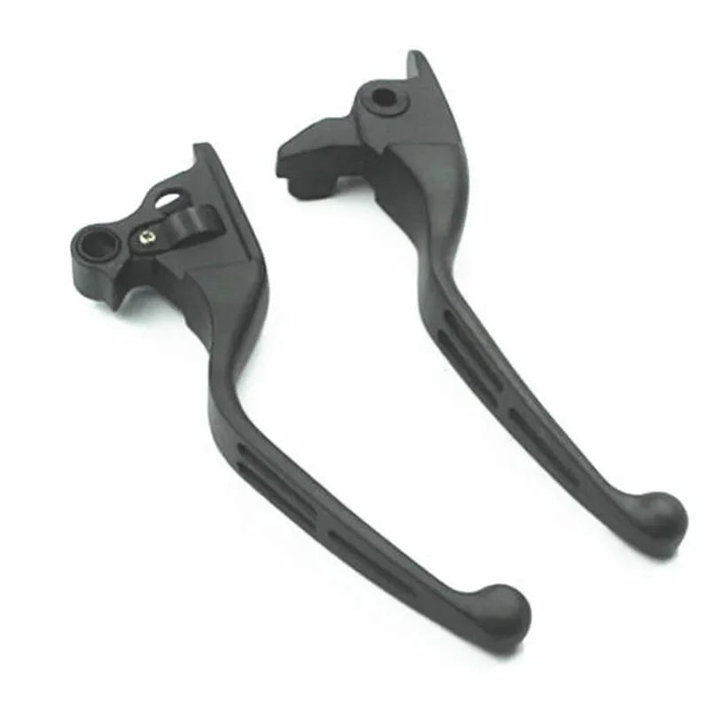 Voodoo Cycle House Custom Chrome/Black Slotted Clutch/Brake Levers For Harley Street Road Glide FLHX FLTR Touring Trike models