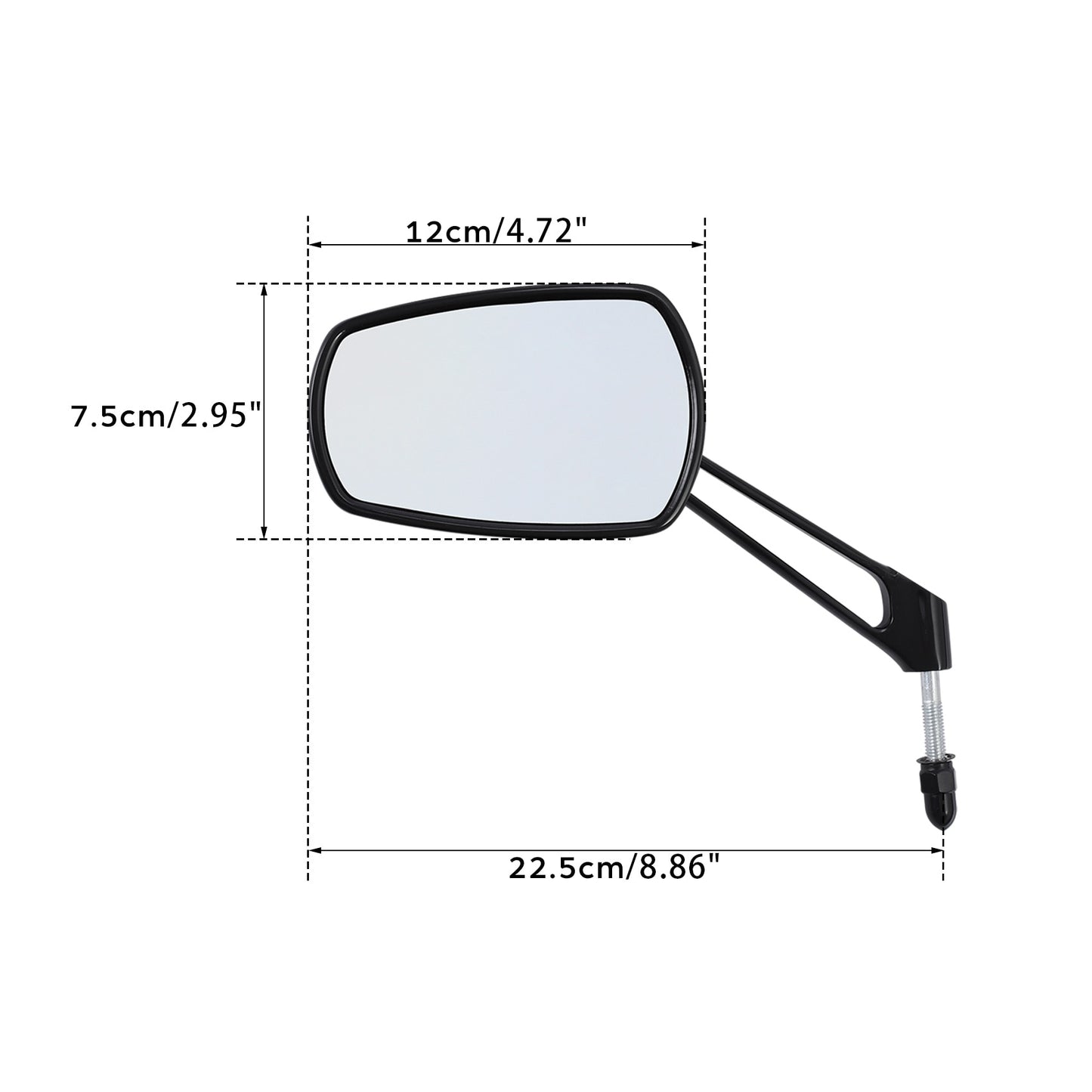 Voodoo Cycle House Custom Mirrors For Harley-Davidson & Custom Applications Touring Street Glide Road King Dyna Fat Boy Bob Low Rider Softail Slim Sportster 883