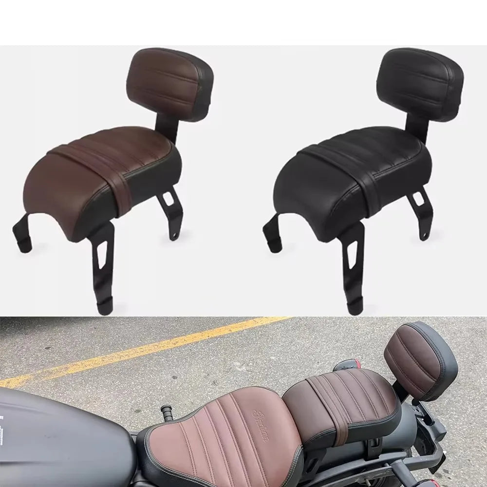 Voodoo Cycle House Custom Passenger Backrest / Sissy Bar Leather with Cushion Pad For Indian Scout/Scout Bobber Sixty/Twenty/ABS 2018-2023