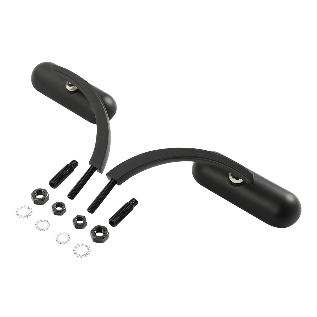 Voodoo Cycle House Custom Mini Oval Mirrors For Harley-Davidson & Custom Applications Heritage Softail Sportster Dyna Road King