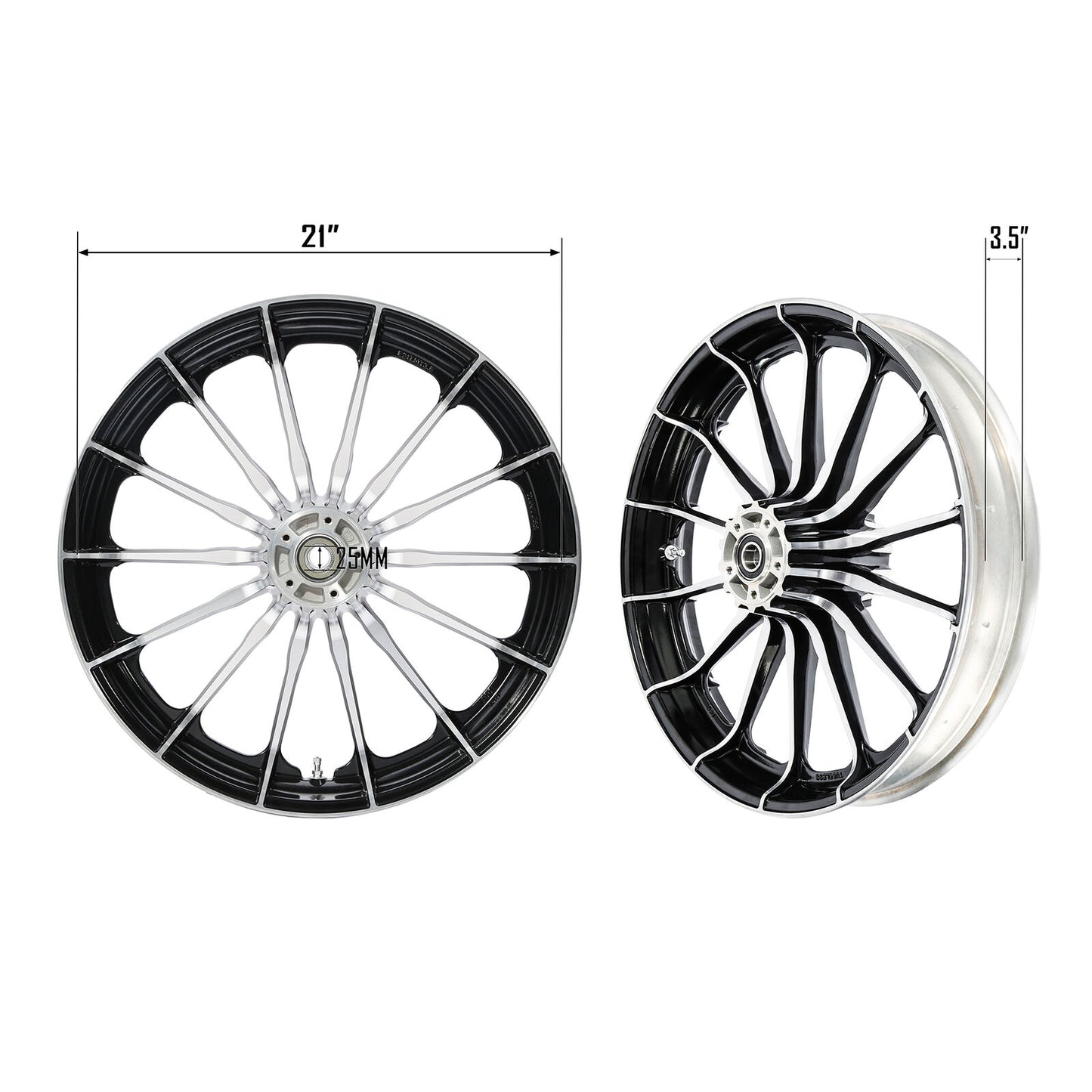 Voodoo Cycle House Custom 21" X 3.5" Front Wheel For Harley-Davidson Touring ABS Models Street Road Electra Glide 2008-UP