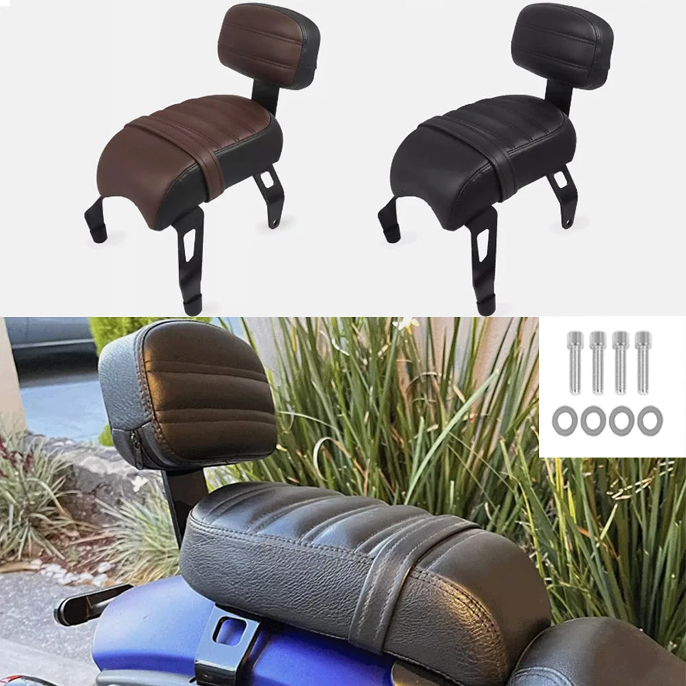 Voodoo Cycle House Custom Passenger Backrest / Sissy Bar Leather with Cushion Pad For Indian Scout/Scout Bobber Sixty/Twenty/ABS 2018-2023