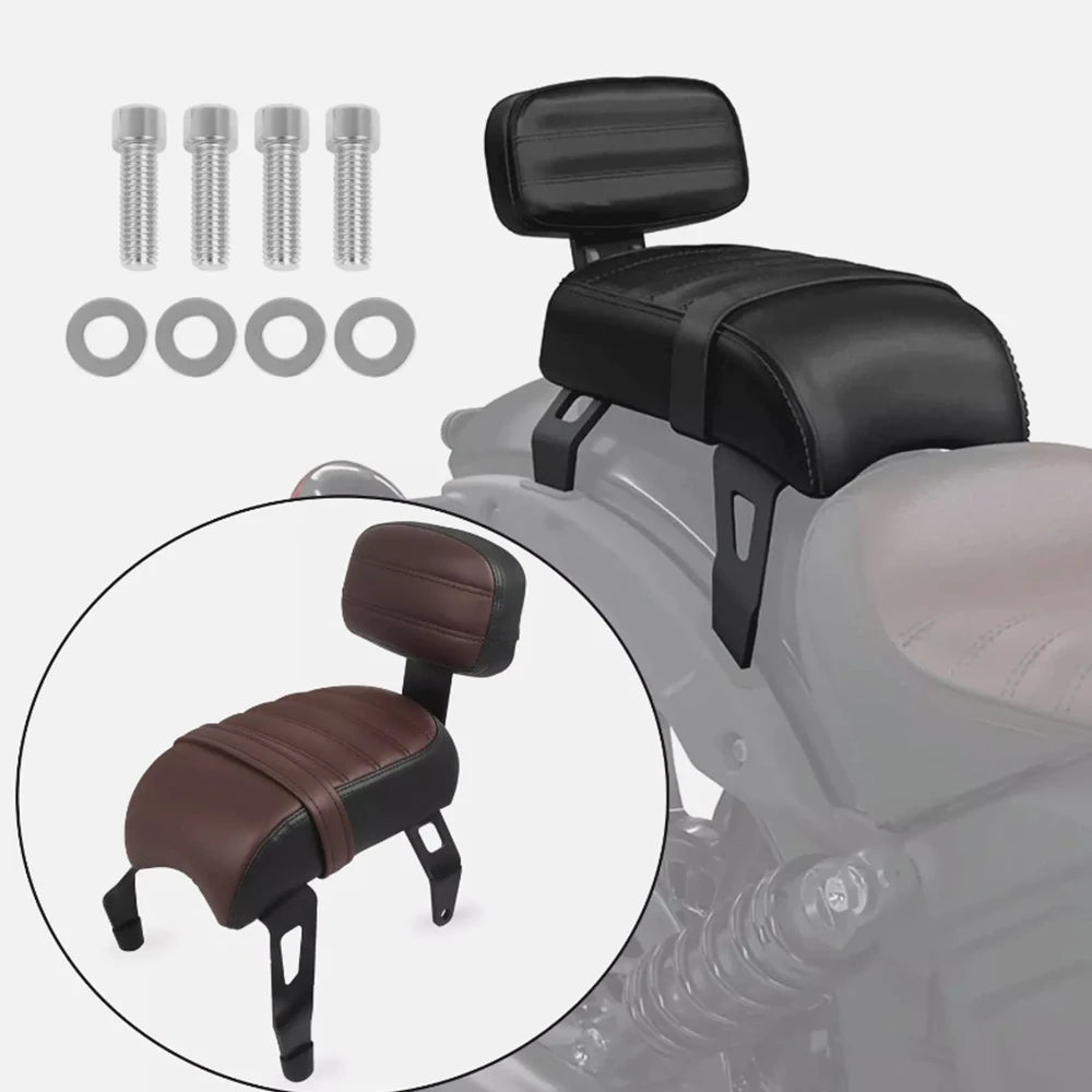 Voodoo Cycle House Custom Passenger Backrest / Sissy Bar Leather with Cushion Pad For Indian Scout/Scout Bobber Sixty/Twenty/ABS 2018-2023