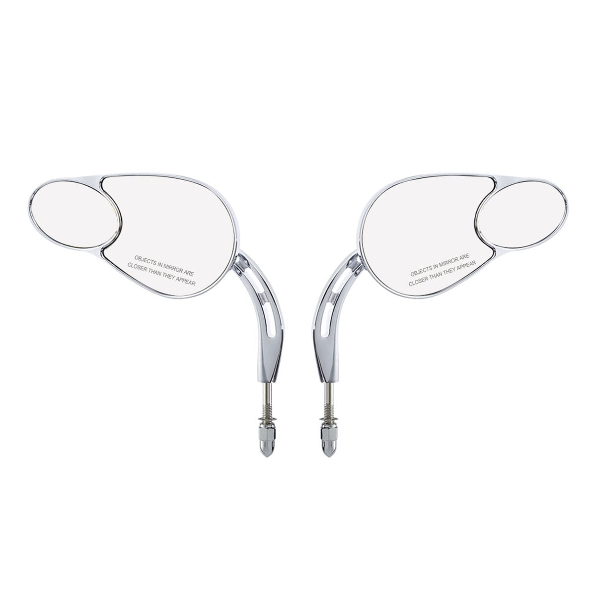 Voodoo Cycle House Custom Split Vision Mirrors For Harley-Davidson Touring Electra Street Glide Road King Fat Bob Boy Sportster 883 1200 Softail