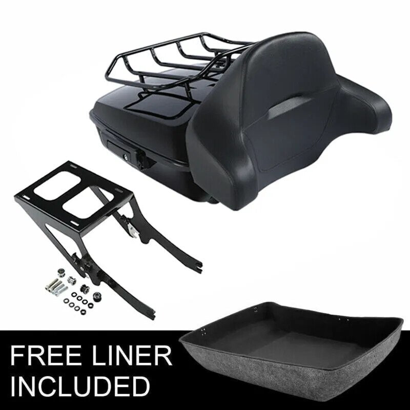 Voodoo Cycle House Tour Pack & Mounting Plate For Harley-Davidson Softail Heritage Classic 2018-UP Deluxe FLDE 2018-UP