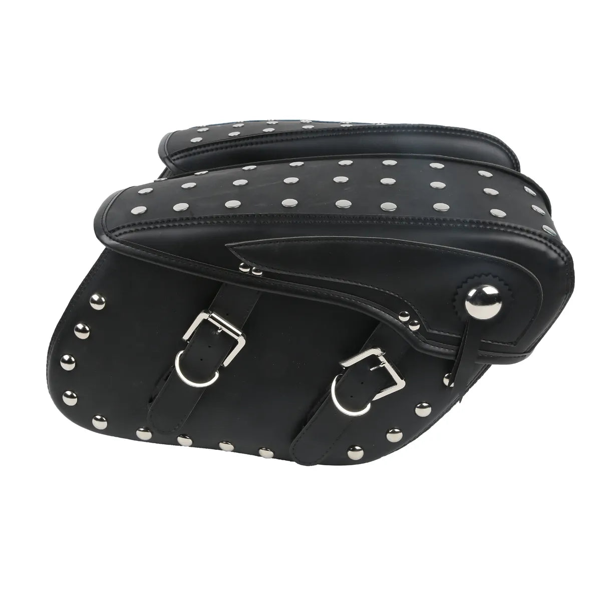 Voodoo Cycle House Custom Leather Saddlebags For Harley-Davidson & Custom Applications Dyna Street Bob FXDB 2008-2017 Sportster 1982-2018 Softail 1994-1999