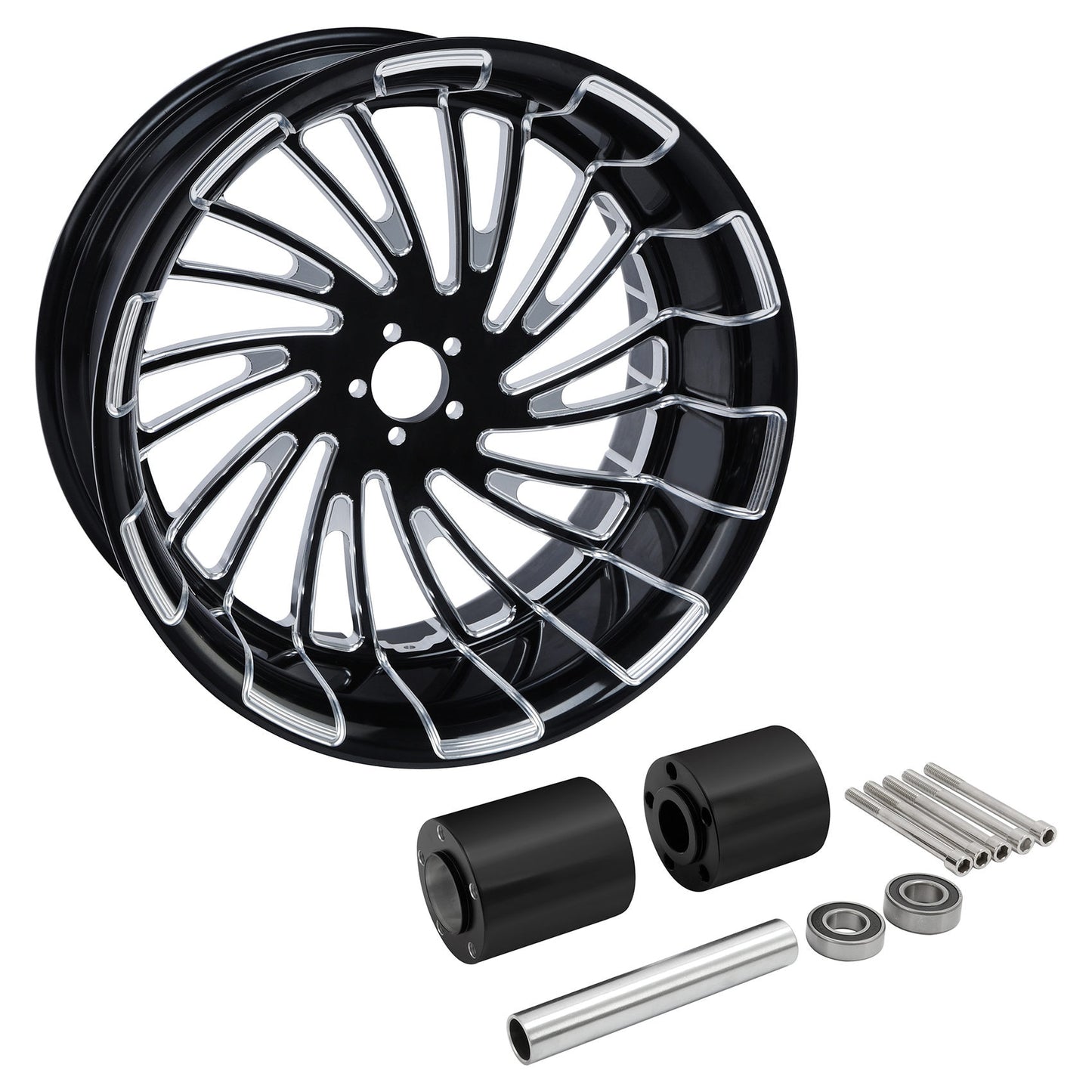 Voodoo Cycle House Custom 18" x 8.5" Rear Wheel & Hub Assembly For Harley-Davidson & Custom Applications Softail Breakout FXSB 2018-UP