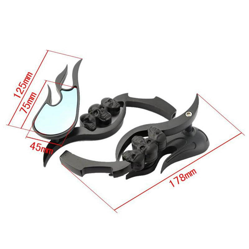 Voodoo Cycle House Custom Mirrors Chrome / Black