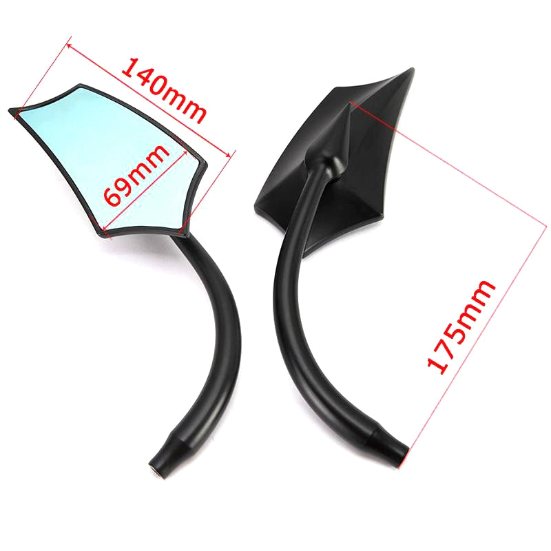 Voodoo Cycle House Custom Mirrors Chrome / Black