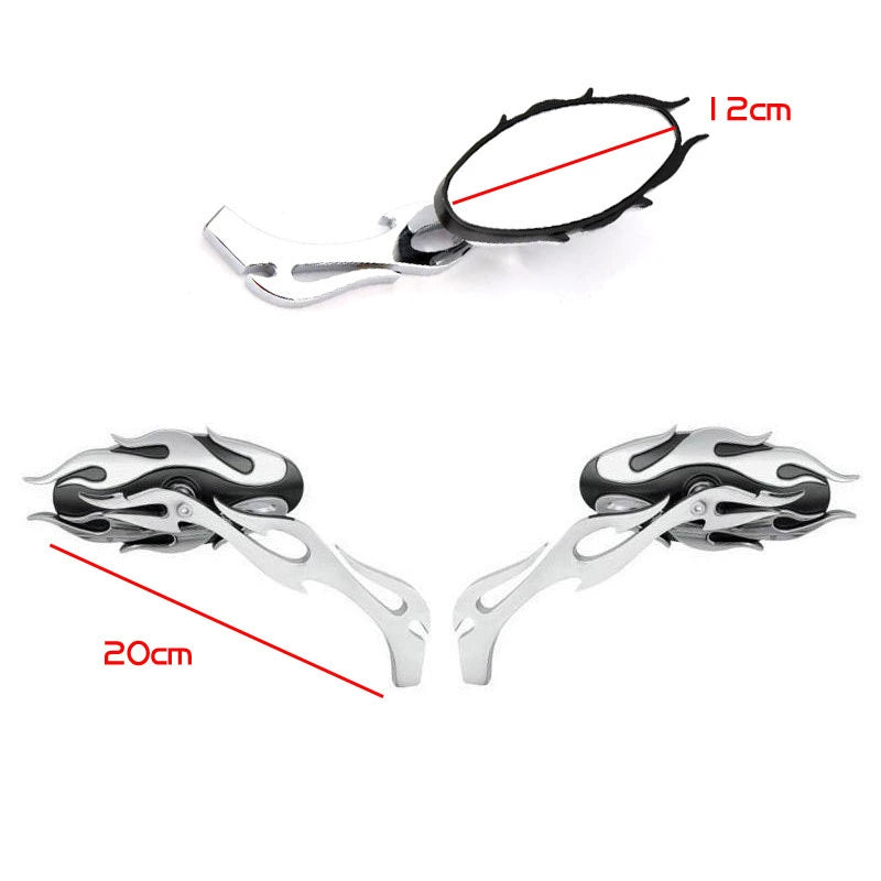 Voodoo Cycle House Custom Mirrors Chrome / Black