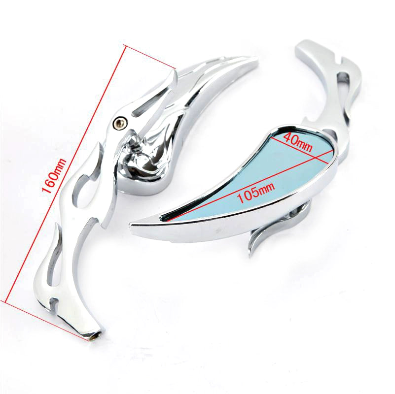 Voodoo Cycle House Custom Mirrors Chrome / Black