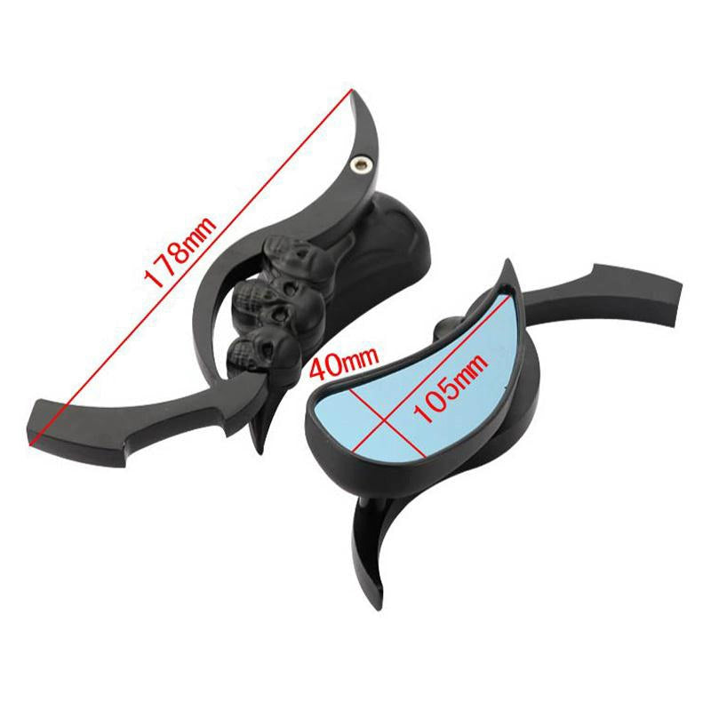 Voodoo Cycle House Custom Mirrors Chrome / Black