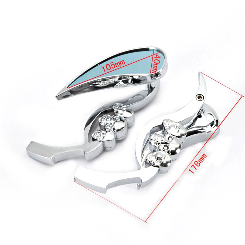Voodoo Cycle House Custom Mirrors Chrome / Black