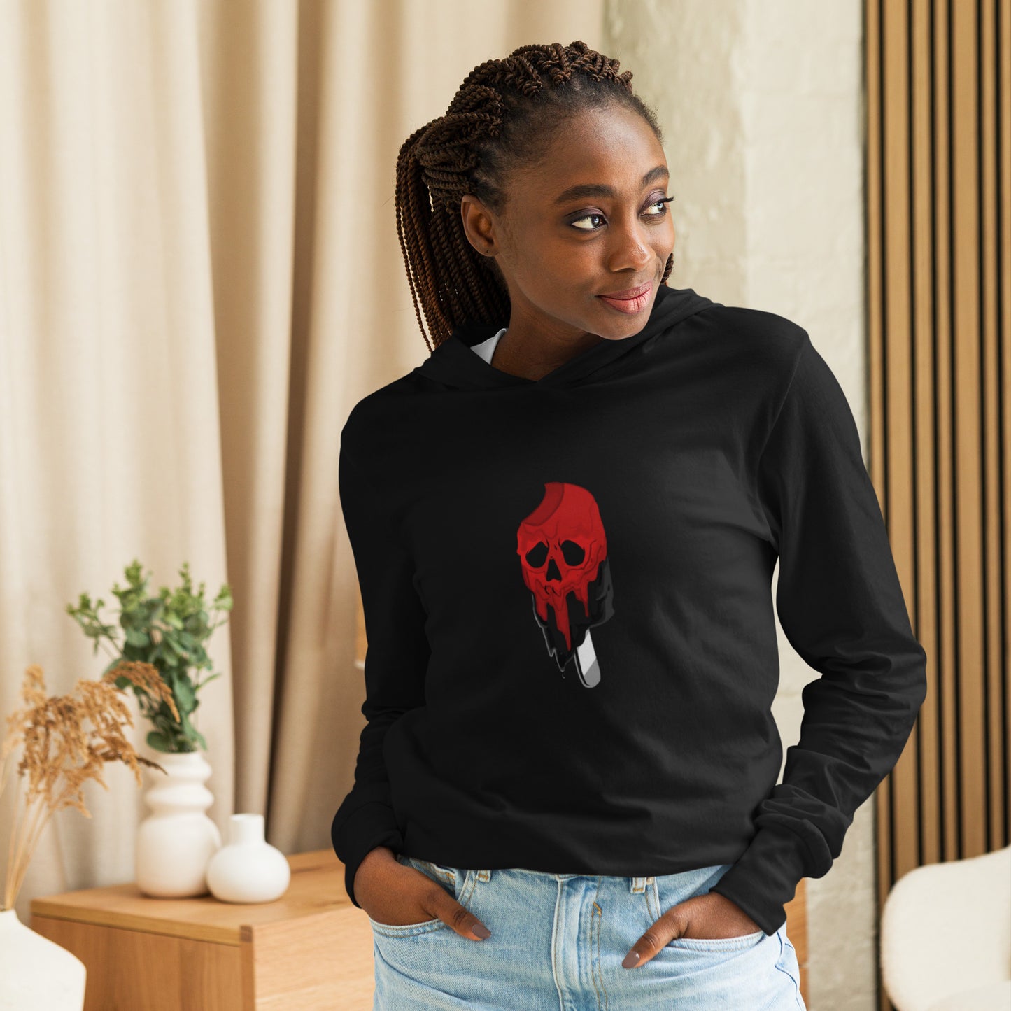 VOODOO MACHINE CO. Hooded long-sleeve tee