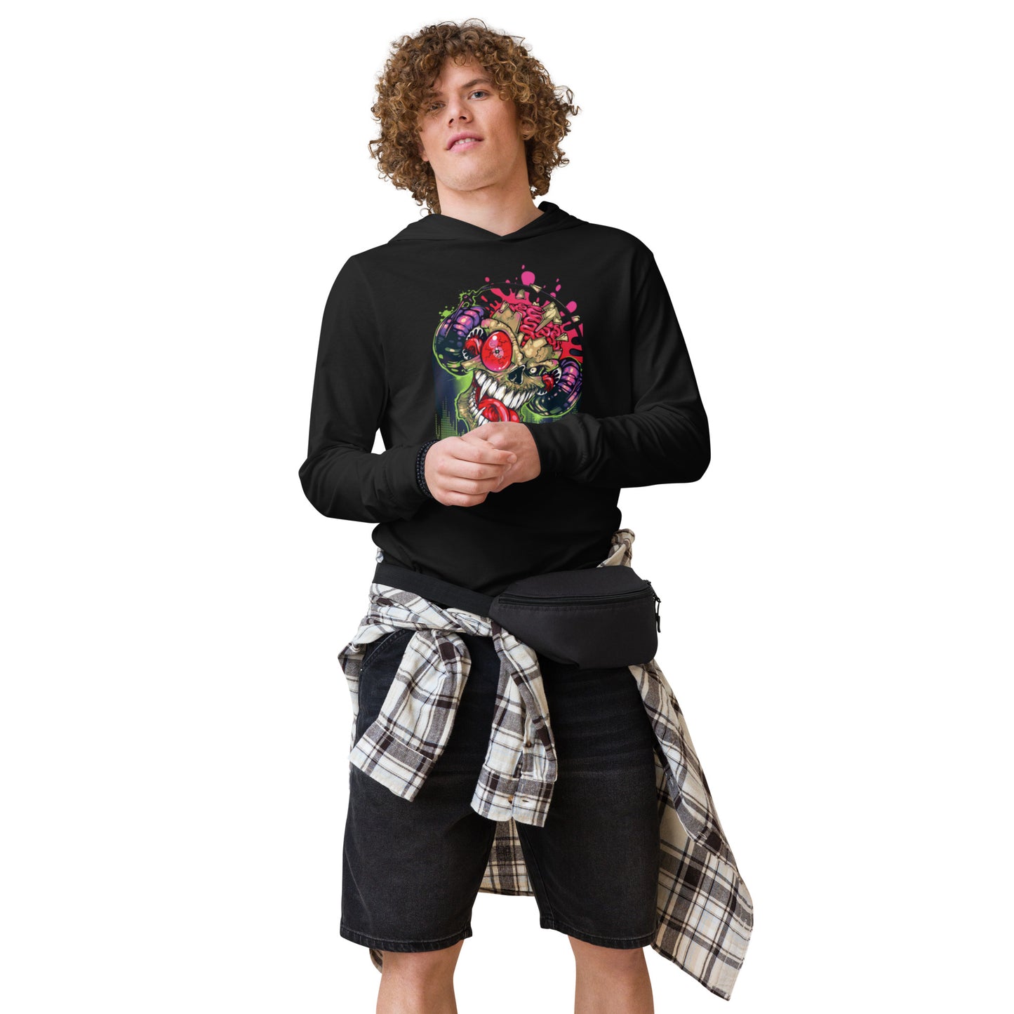 VOODOO MACHINE CO. Hooded long-sleeve tee
