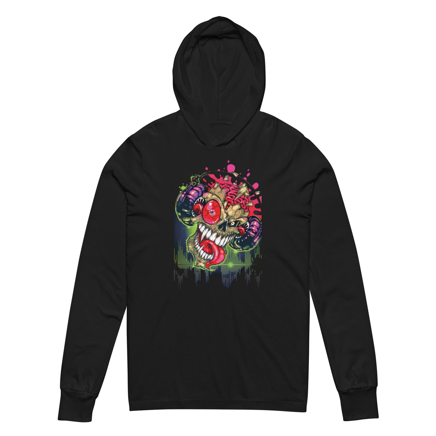 VOODOO MACHINE CO. Hooded long-sleeve tee