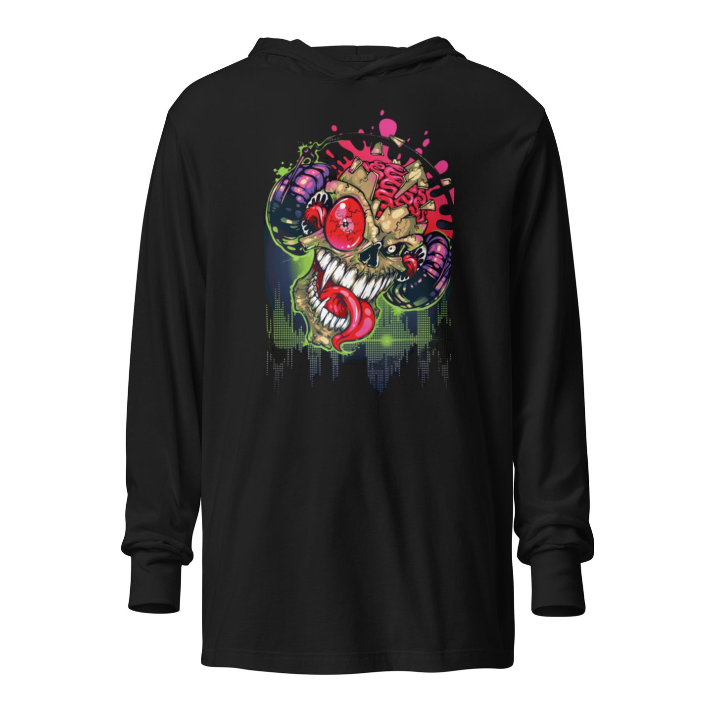 VOODOO MACHINE CO. Hooded long-sleeve tee