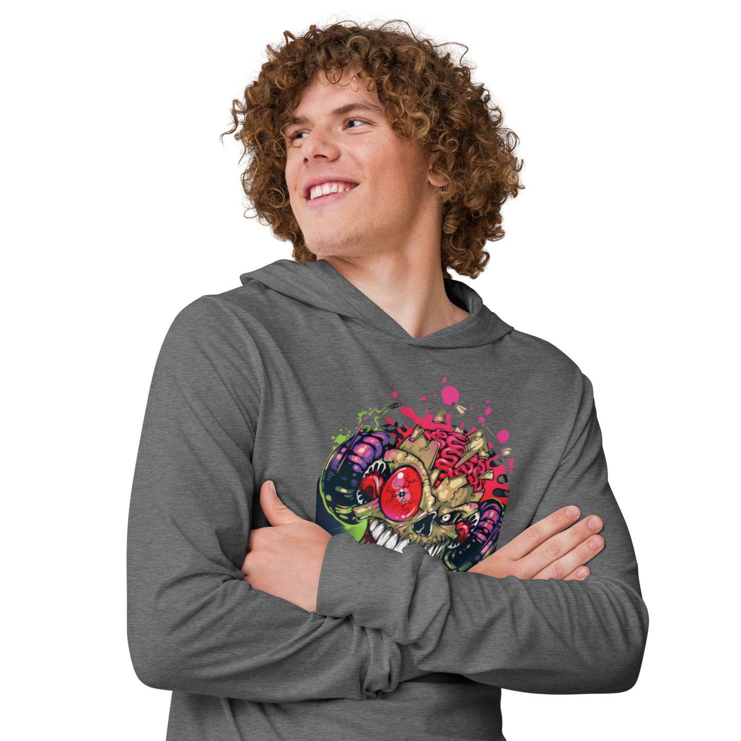 VOODOO MACHINE CO. Hooded long-sleeve tee