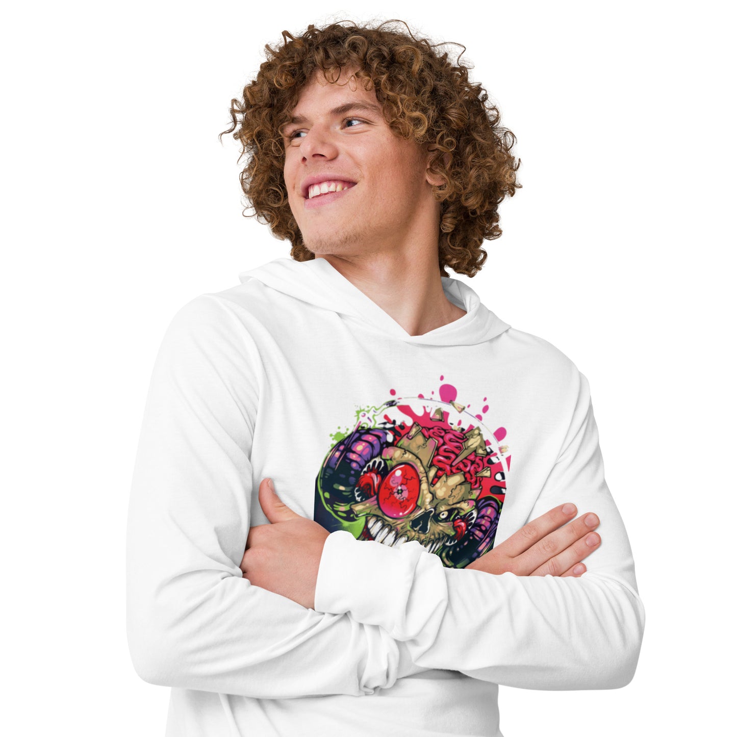 VOODOO MACHINE CO. Hooded long-sleeve tee