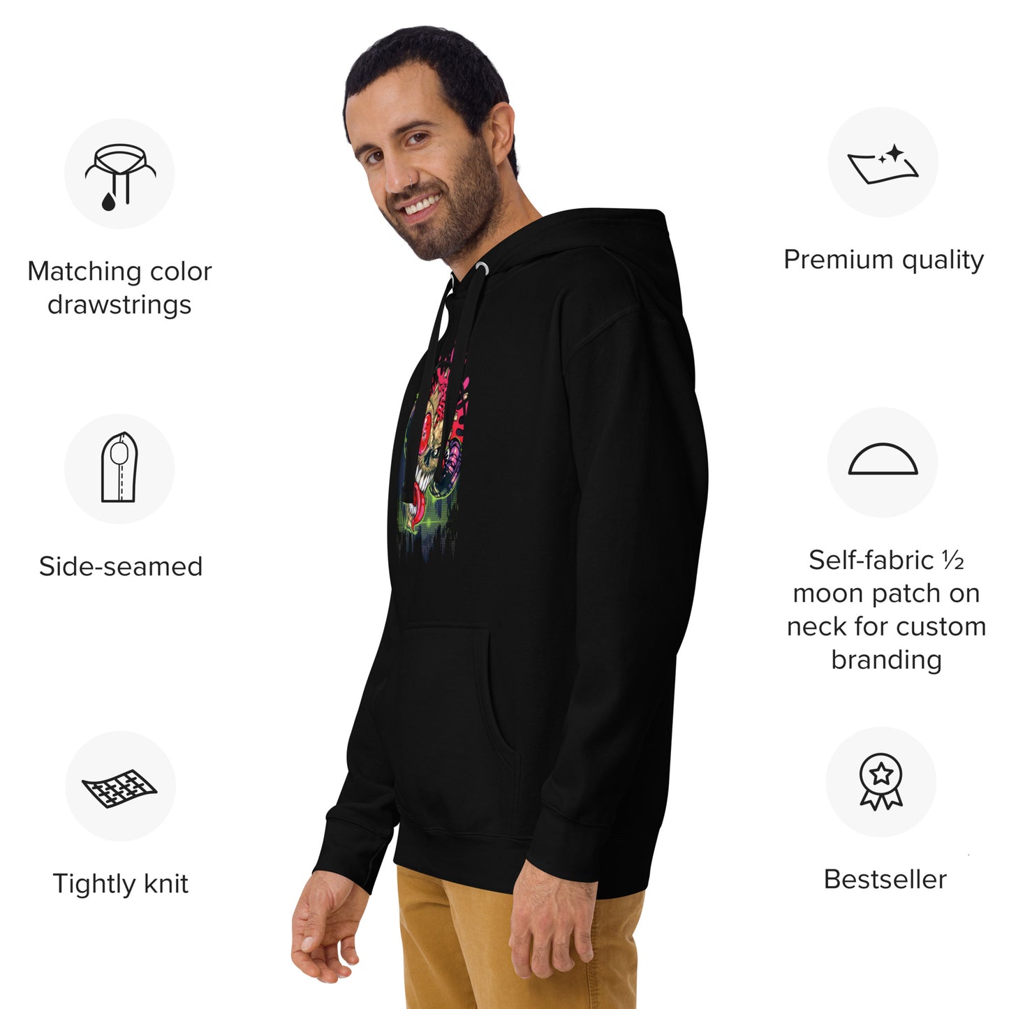 VOODOO MACHINE CO. Hooded long-sleeve Unisex Hoodie