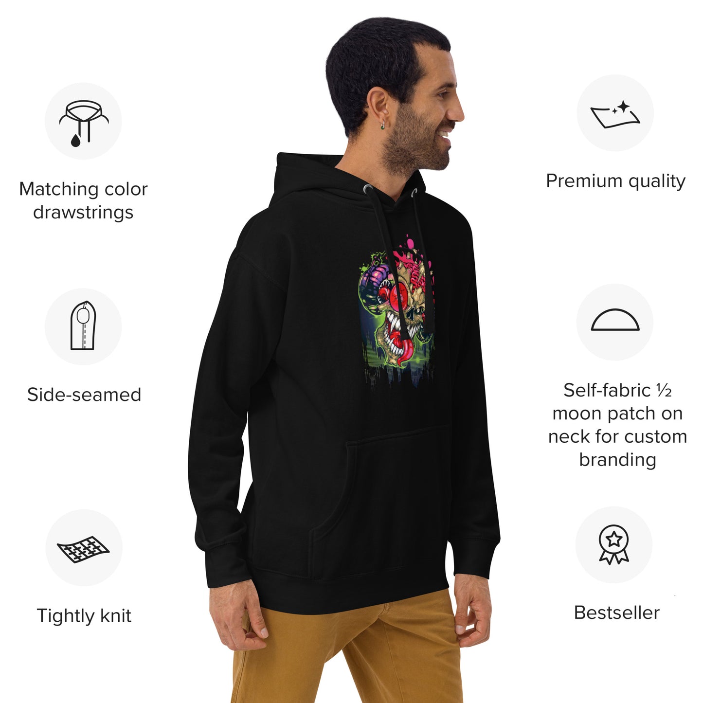 VOODOO MACHINE CO. Hooded long-sleeve Unisex Hoodie