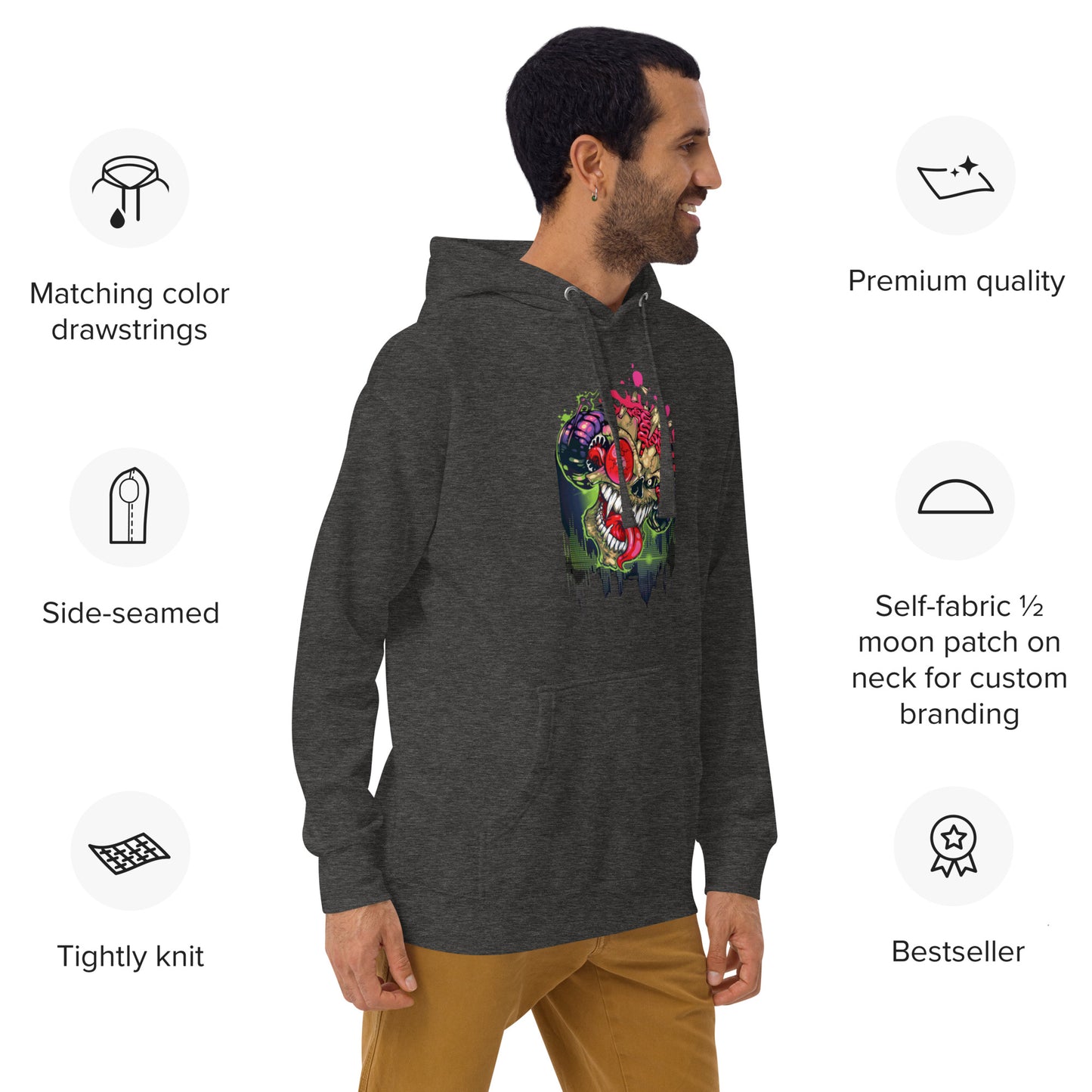 VOODOO MACHINE CO. Hooded long-sleeve Unisex Hoodie